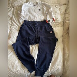 Women’s FILA sweater and sweatpants set.